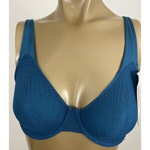 True & Co Women's 32DD Bra Seaport Blue Underwire NWT